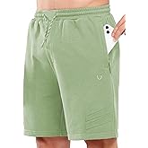 NORTHYARD Men's Cotton Casual Sweat Shorts Athletic Running Short with Zipper Pockets 7" Workout Gym Lounge for Mens