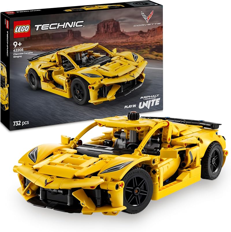 LEGO Technic Chevrolet Corvette Stingray 42205 Kit with 8-Cylinder Engine