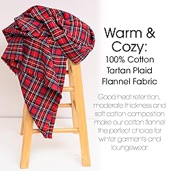 Pico Textiles 25 Yards Bolt Red and Black Tartan