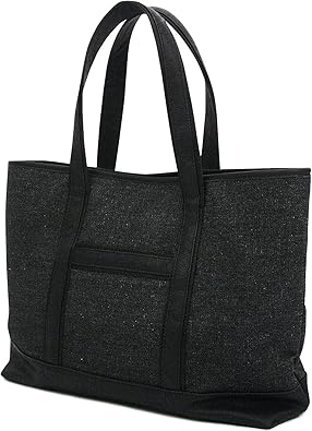 Amazon トートバッグ メンズ カジュアル ビジネス ショルダーバッグ バッグ 鞄 カバン かばん ブラック ホワイト デニム 肩掛け 524 Men F Bk ノーブランド品 シューズ バッグ