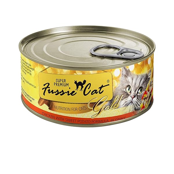 FUSSIE CAT SUPER PREMIUM CHICKEN & SWEET POTATO FORMULA IN GRAVY GRAIN-FREE WET CAT FOOD 2.82OZ, CASE OF 24