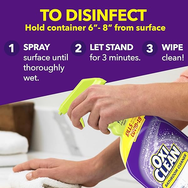 OXICLEAN BATHROOM CLEANER, SHOWER, TUB & TILE, POWERED BY OXICLEAN STAINFIGHTERS, 32 OZ