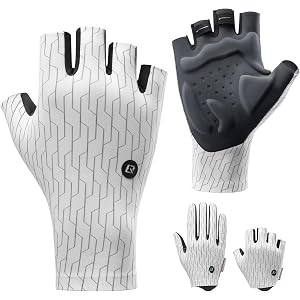 ROCKBROS Cycling Gloves for Men Women, Breathable Touchscreen Bike Gloves with Anti-Slip SBR Pad for MTB Road Cycling