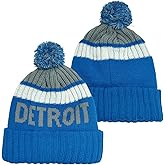 Ofxxu Football City Beanie 2025 Fashion Knit Pom-Pom Hat Soft Headwear Cuffed Winter Hat Sport Fans Gift for Men Women Kids