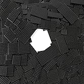 Noorastars 150 Pieces Small Base Plate Sets, Classic Flat Pieces for Moc Building, 12 Size DIY Building Boards - Compatible with All Major Brands, Black