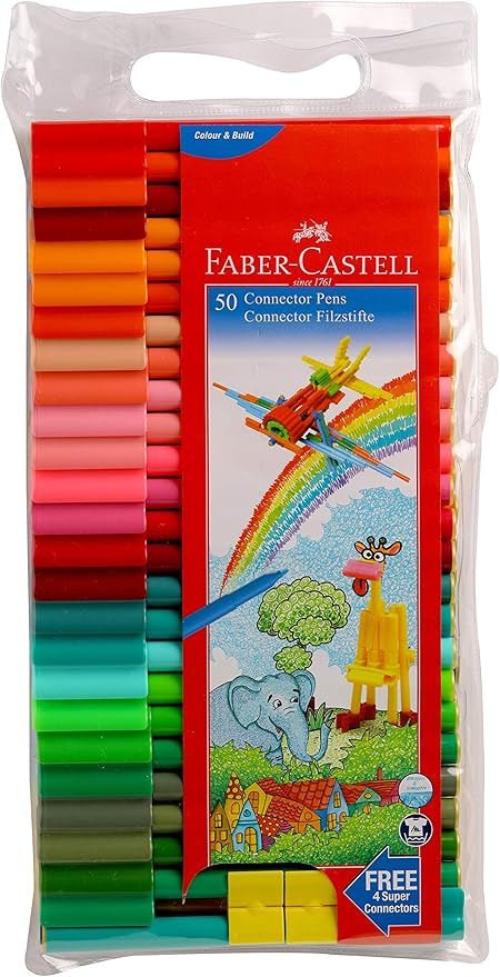Amazon Com Faber Castell Connector Pens Multicolor Pack Of 50
