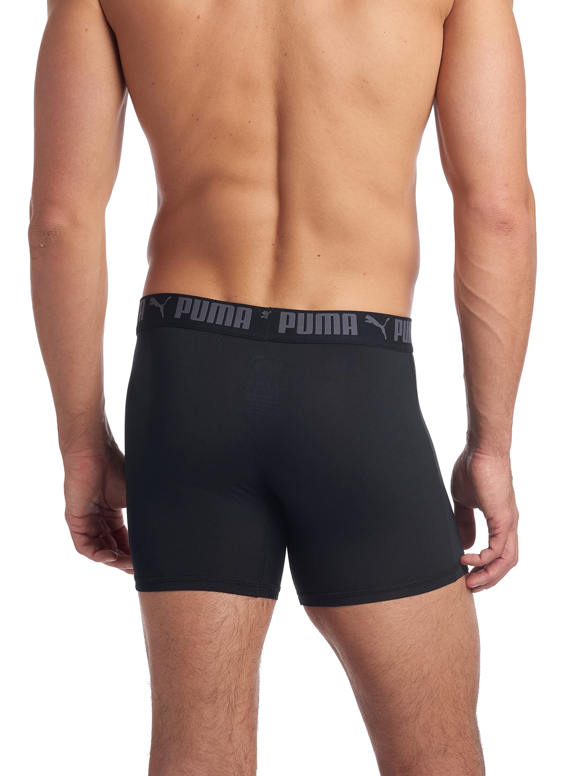 PUMA Men's 3 Pack Athletic Fit Boxer Briefs