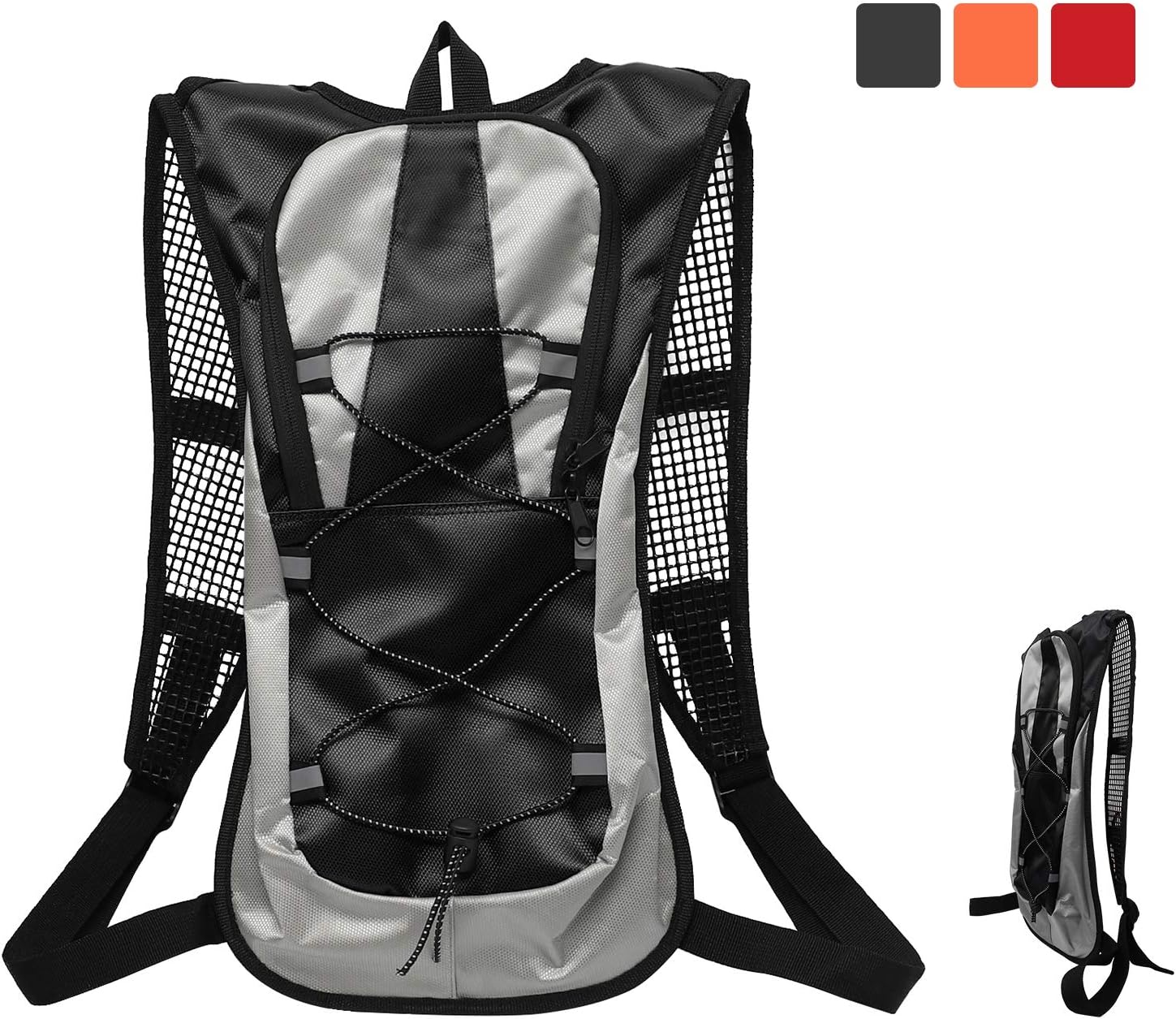 Bike Backpack 5L Water Resistant with Night Reflective Tape,Small Cycling Rucksack Breathable Lightweight for Women Men Ladies Junior Youth,Running Backpack for Bicycle,Riding,Marathon,Hiking