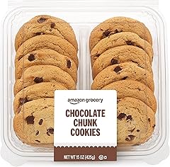 Amazon Grocery, Chocolate Chunk Cookies, 15 Oz, 12 Ct, Frozen