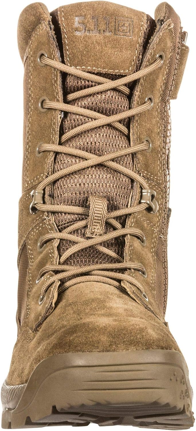 5.11 Men's ATAC 2.0 8" Tactical Side Zip Military Boot, Style 12393, Dark Coyote: Shoes