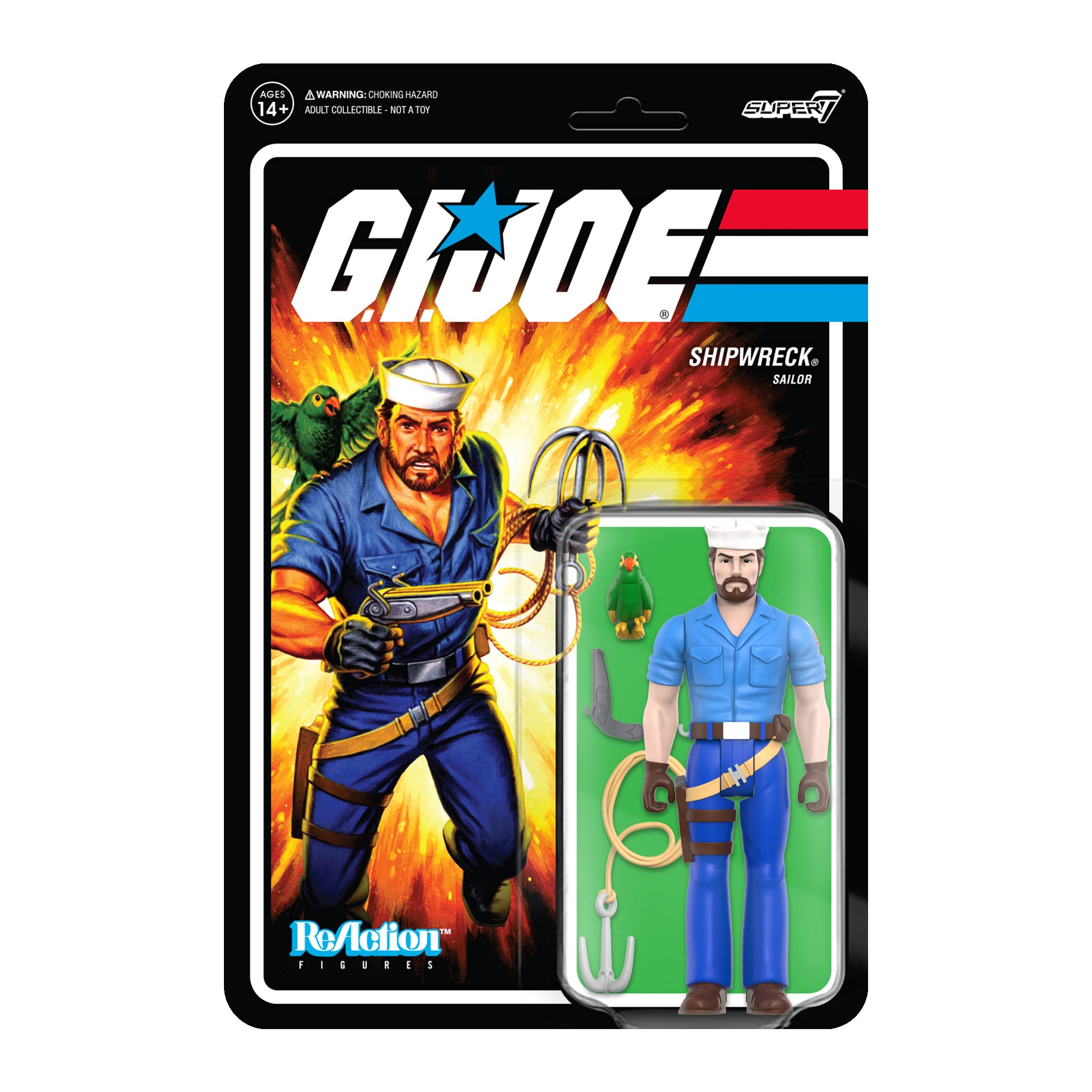 SUPER7 - G.I. Joe Shipwreck 3.75 in Reaction Figure