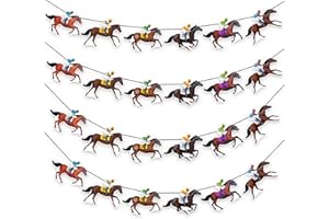 90SHINE Kentucky Party Derby Day Banners Party Supplies Horse Racing Streamers Decorations（4PCS）