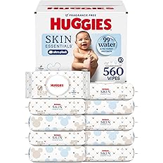 Huggies Skin Essentials Baby Wipes, 99% Water, 10 Packs, 560 Wipes