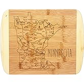 Totally Bamboo A Slice of Life Minnesota State Serving and Cutting Board, 11" x 8.75"