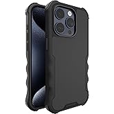 Smartish® iPhone 15 Pro Protective Magnetic Case - Gripzilla Compatible with MagSafe [Rugged + Tough] Heavy Duty Grip Armored Cover w/Drop Tested Protection for Apple iPhone 15 Pro - Black Tie Affair
