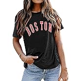 Avanova Womens Graphic Letter Print Short Sleeve T-Shirts Crewneck Casual Summer Cute Tees Tops