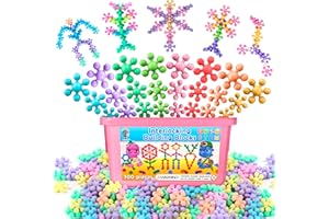 Curious 2 Learn Pastel Colors Building Blocks 300ct - Kids STEM Toys Educational Building Toys- Discs Sets Interlocking, Solid Plastic for Preschool Kids Boys and Girls Aged 3+, Creativity Kids Toys