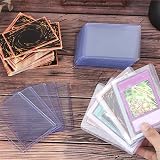WAIZHIUA 100pcs 3x4 Top Loaders Card Protectors 35pt Thick Standard Size for view 7