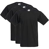 DREAM USA Men's 3-Pack Heavyweight Cotton Short Sleeve Crew Neck T-Shirt