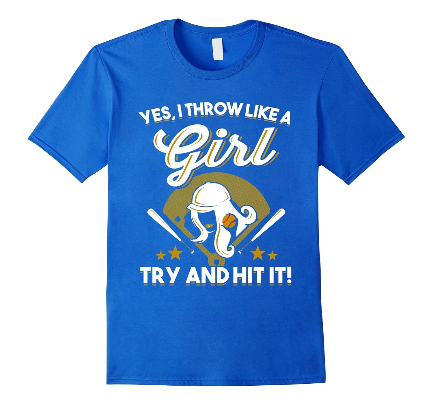 Yes I Throw Like A Girl Try And Hit It Cool Softball TShirtArt