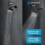 SparkPod Fixed Shower Head High Pressure Rain Brushed Nickel view 2