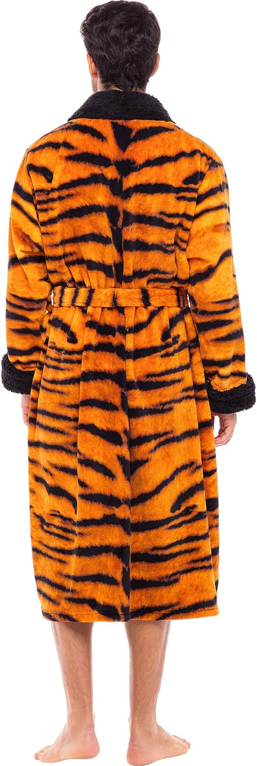 Alexander Del Rossa Men's Warm Fleece Robe, Plush Bathrobe at  Men’s Clothing store