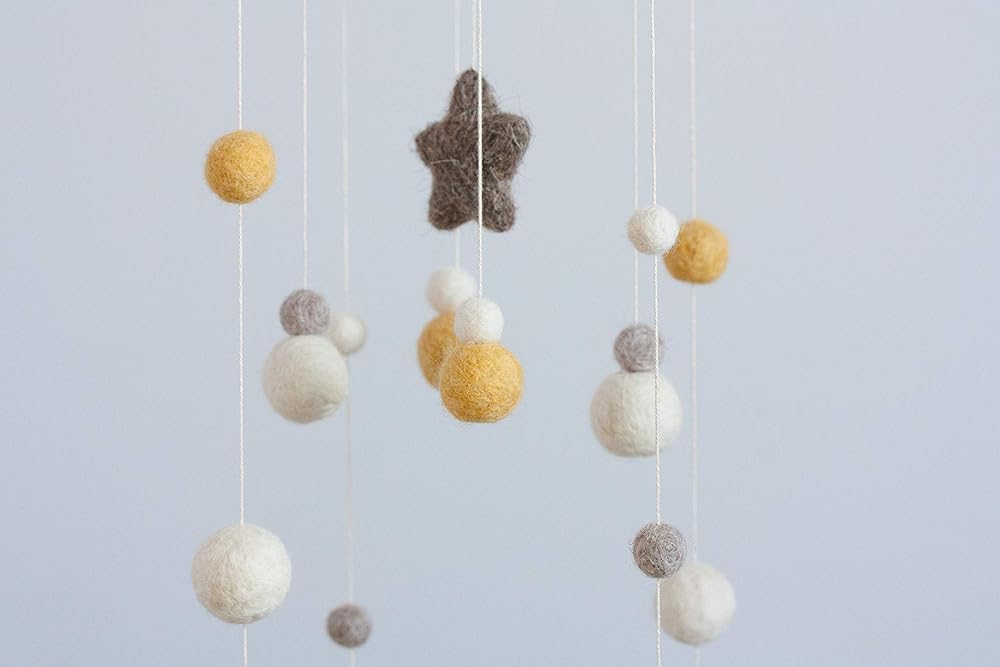 Baby Crib Mobile Diy Kit Felt Woolen Balls Nursery Mobile Chandelier Do It Yourself Woodland Scandinavian Decor Mom To Be Gift Christmas Diy Gift Nursery Decor Kolenik Mobiles