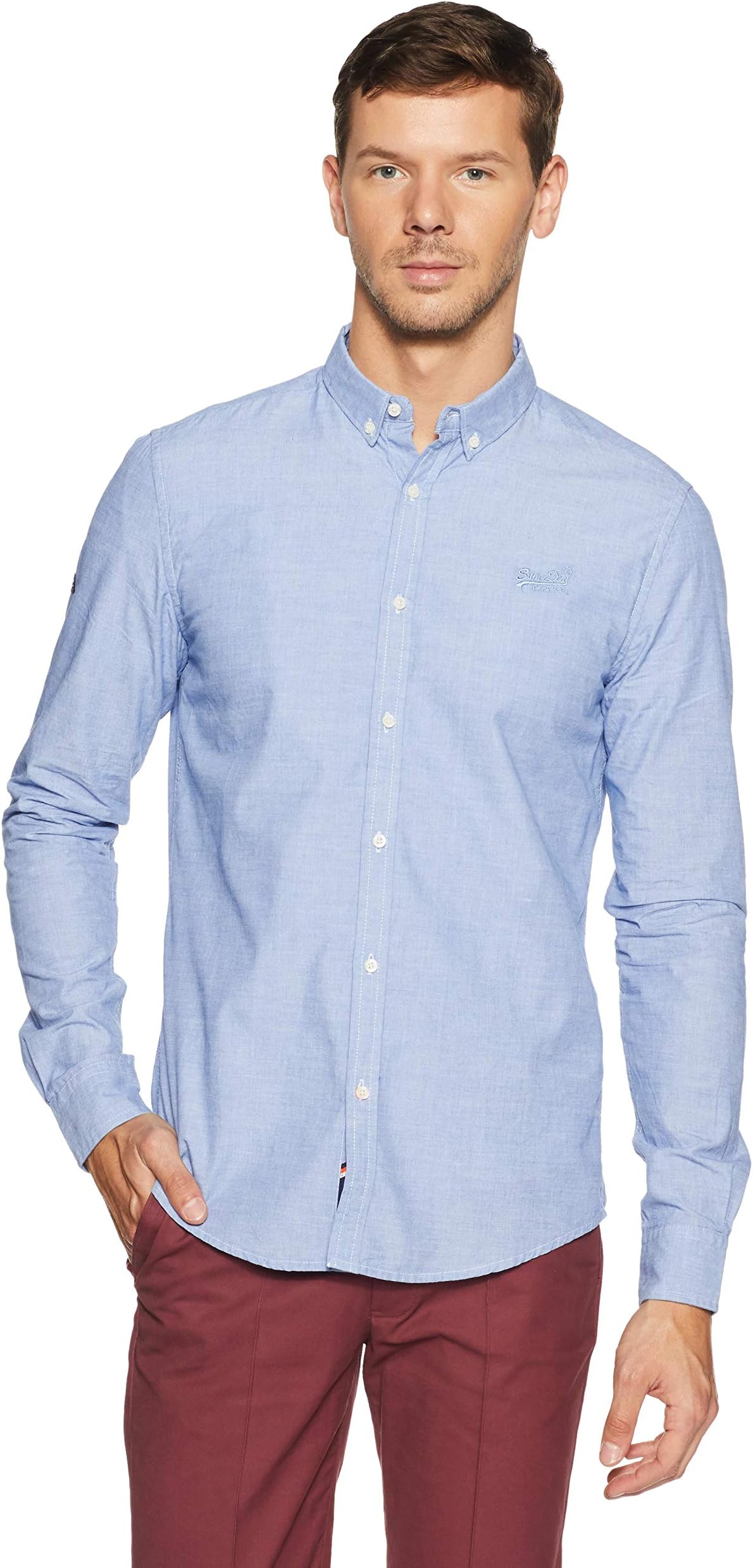 Superdry Men's Plain Regular Fit Casual Shirt