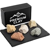 HITT Edible Clay for Eating, 5 Types of Crispy Clay Chunks 250 g/8.8 oz | Premium Edible Clay Earthy Flavor for Sensory Enjoyment and ASMR Food &ndash; Handpicked Edible Dirt, No Additives