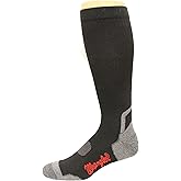 Wrangler Compression Technology Tall Boot Socks, Black, Lrg (M 9-13), 1 Pair