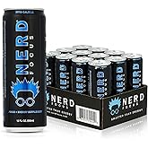 Nerd Focus Zero Calorie Drink | Nootropic Mind Boost & Pre Workout Drink | Sugarfree & Calorie-Free Energy | Mental Clarity, Focus, Performance | Lightly Carbonated | Refreshing Flavor