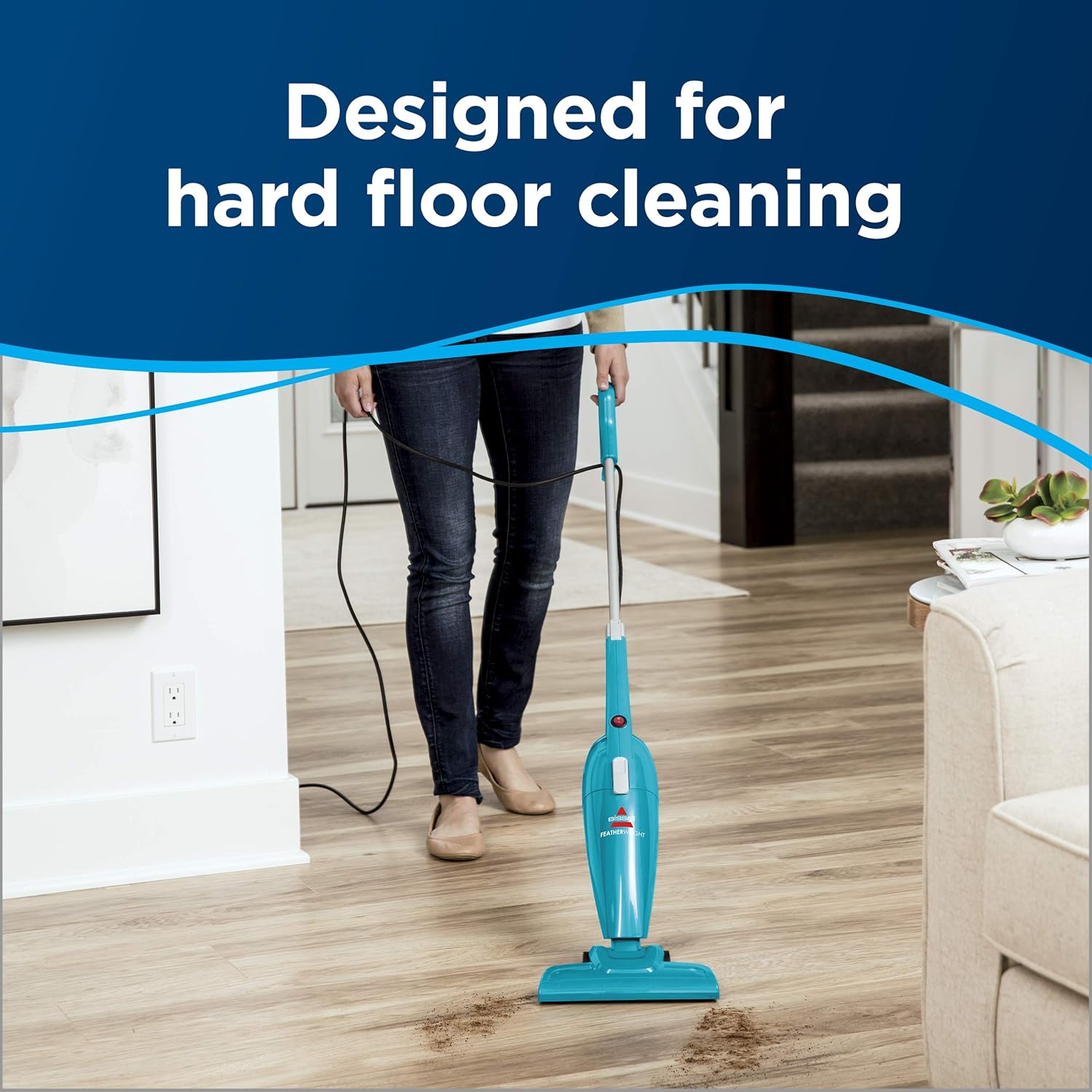 Bissell Featherweight Stick Lightweight Bagless Vacuum, 2033, One Size Fits All, Blue -