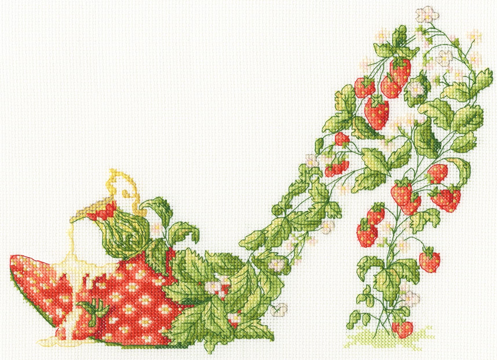 Bothy Threads - Strawberries and Cream Counted Cross Stitch Kit