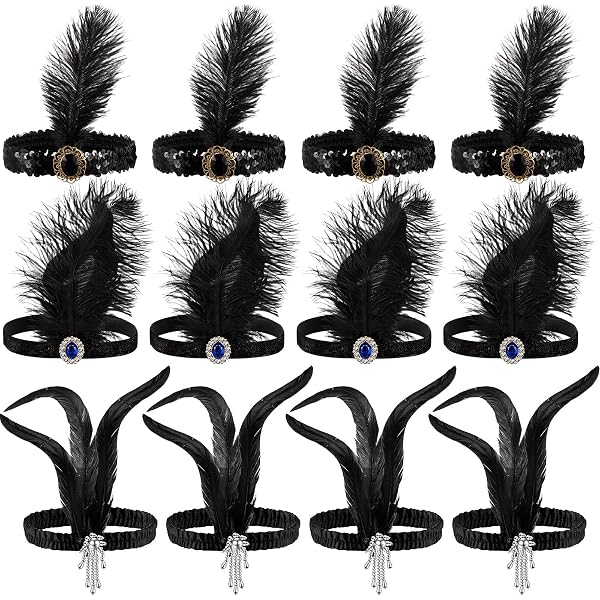 Amazon.com: 20pcs 1920s Flapper Headband Bulk for Women  display picture 3