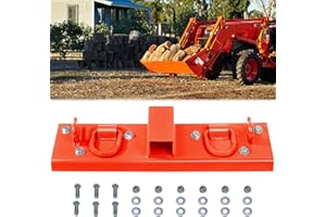 JY PERFORMANCE Orange Tractor Grab Hooks, Bolt-On, Compatible with Kubota Tractor, 500 lbs Capacity, Powder Coated Steel, Com