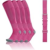 QBK 2-16Y Toddler Baseball Socks And Belt Youth Softball Tee Ball Combo Set for Boy Girl (2 Pairs of Socks & 1 Belt)