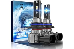 N NORDLICHTER 9012 Bulbs, 9012 Fog Light Bulbs 300% Brighter 6500K Xenon White Fanless Wireless Light for Car (Pack of 2)