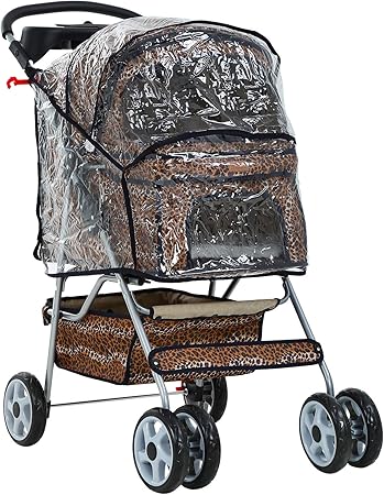 leopard dog stroller