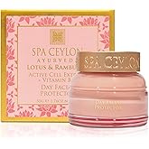 SPA CEYLON Lotus & Rambutan Day Facial Protector | Daily Facial Moisturizer | Sunscreen | Hydrating Face Sunscreen Moisturizer | For Sensitive Skin | 50g