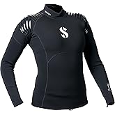 SCUBAPRO Women's Definition Top, Long Sleeve Wetsuit, 1mm (2XS, Black)