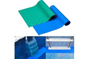 Shitailu 2 Rolls Swimming Pool Ladder Pad, Non-Slip Pool Step Mat, Protective Ladder Mat with Non-Slip Texturefor Above Ground Swimming Pool Steps, Ladders, 36 inch X 9 inch, Round Pattern