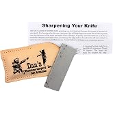 Dan's Genuine Arkansas Novaculite Soft (Medium) Pocket Knife Sharpening Stone Whetstone 3" x 1" x 1/4" in Leather Pouch MAP-13A-L