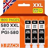 Supply Guy 3x Black PGI-580 XXL Ink Cartridges for Canon Printers