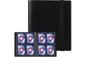 GEAoffice Card Binder 4 Pocket - Trading Card Collection Album Folder - 160 Side Loading Pocket Binder for TCG, MTG, Yugioh -