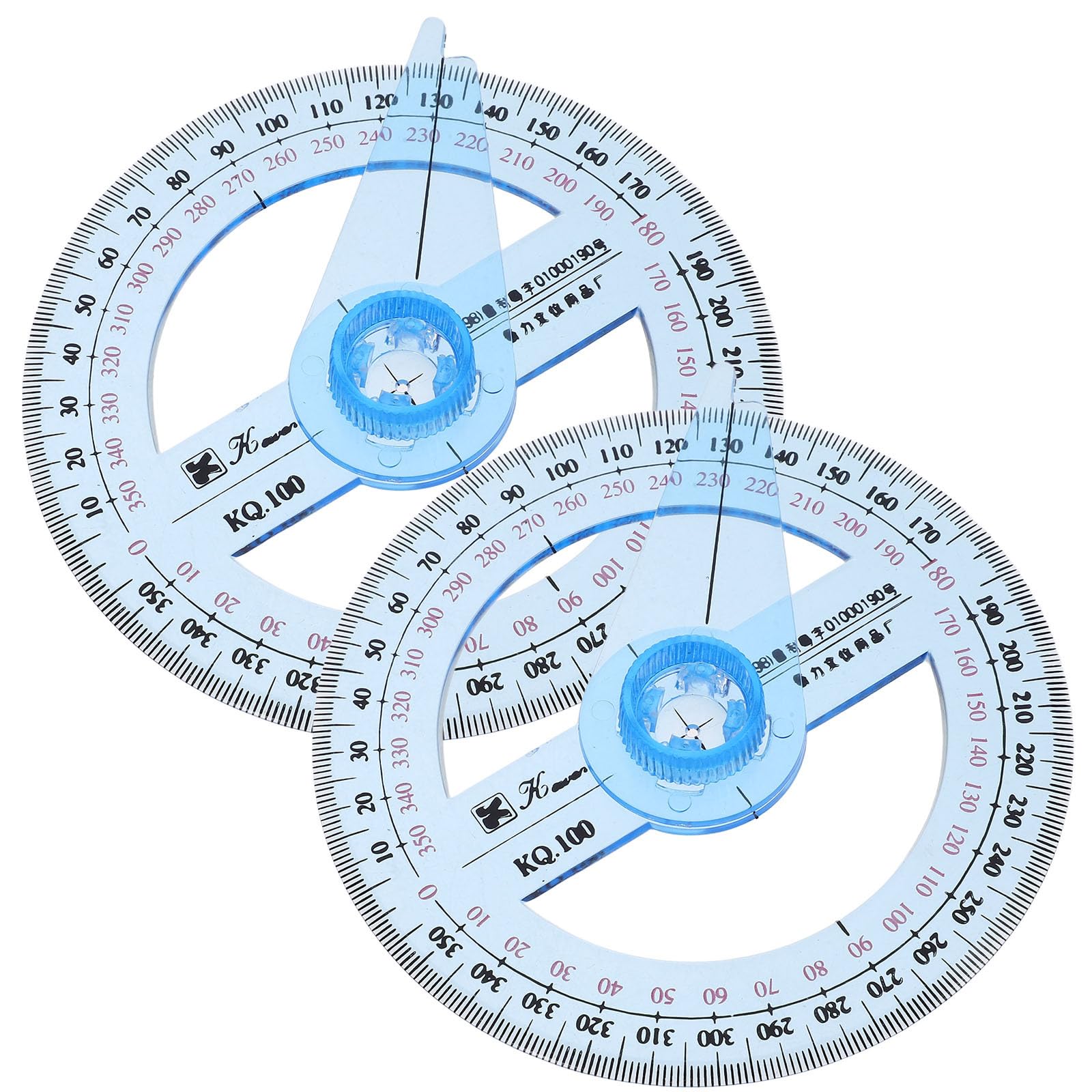 TOYANDONA 2Pcs Circle Protractor Protractor Ruler Protractor Measuring Tool 360-degree Protractor for Kids Classroom
