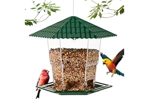 Jealoeur Bird Feeders for Outdoors Hanging Bird Feeder Wild Birds Seed, Green B