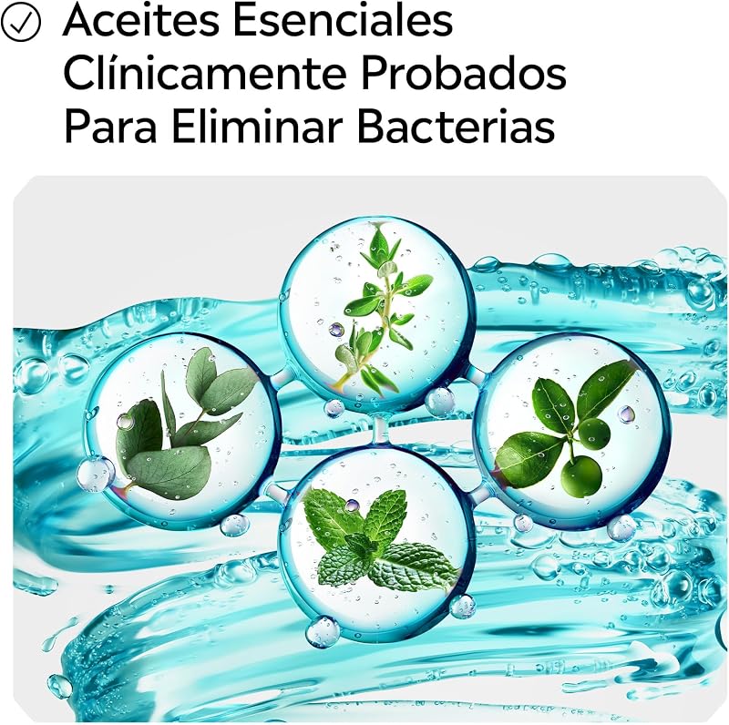 Mentol Enjuague Bucal Sabor Menta Intensa, Pack de 2 x 1 L