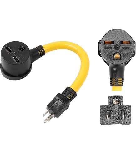 Parkworld 78875 NEMA 6-15P to TT-30R Straight RV 30A Outlet, 125