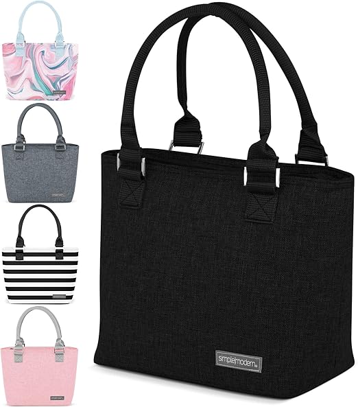 womens black lunch bag