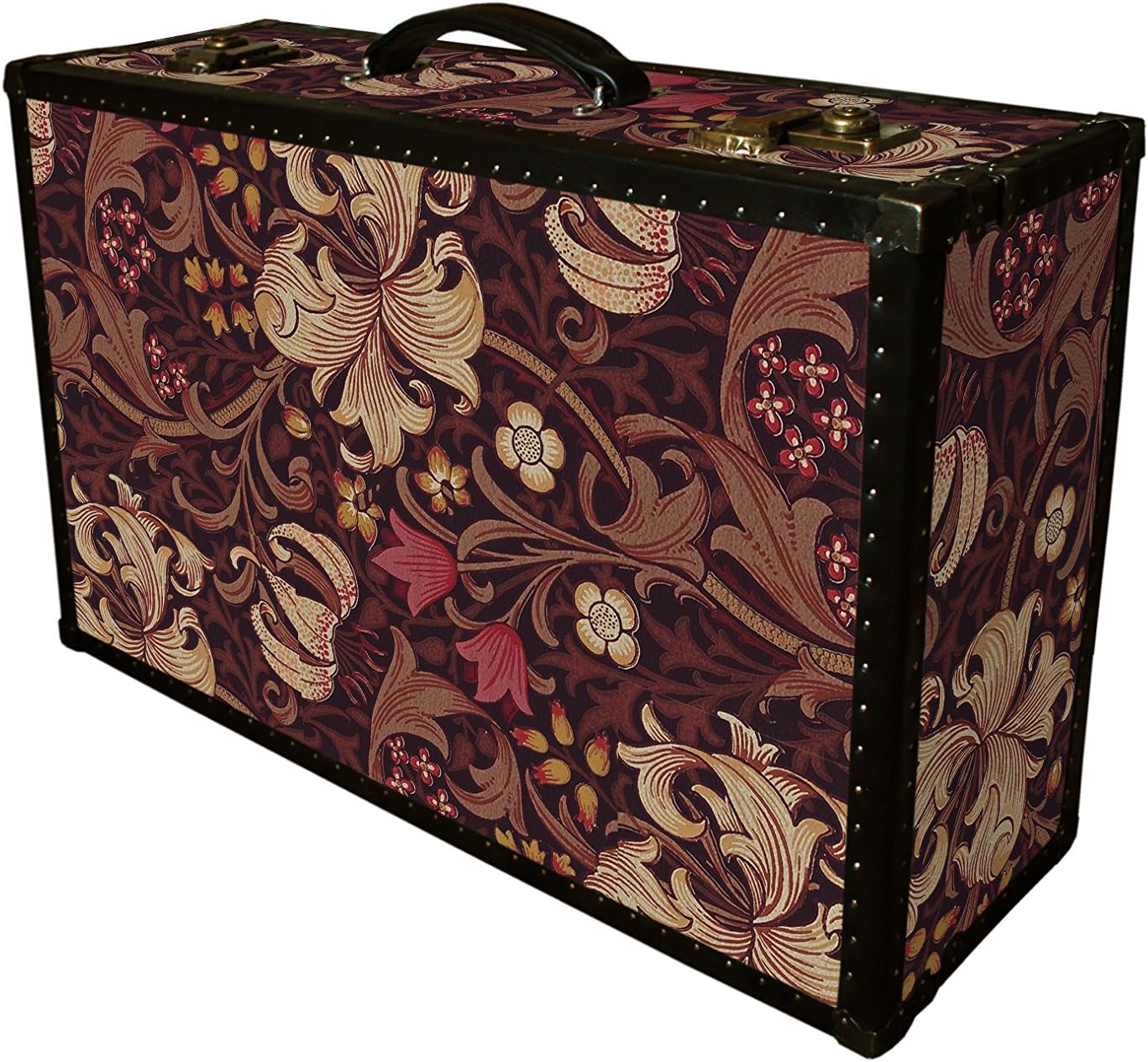Luxury Morris Wallaper Suitcase Hardsided Luggage unique furniture, bedside table, nighstand, storage, home decor: Lennon GLF